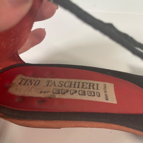 Tino Taschieri per Effebi Italian Multicolor Leather Lace Up Sandals Size 38 - Picture 8 of 8